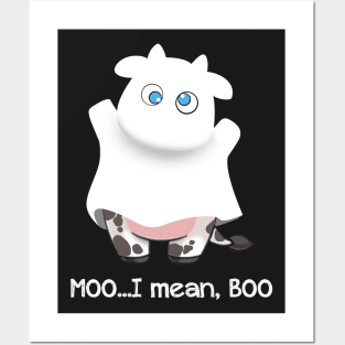 Funny _ Cute Cow Boo Moo Halloween T-shirt Posters and Art